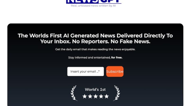 World's First AI-Generated News Channel Launches - NewsGPT