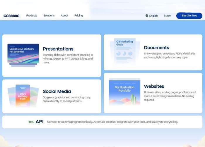 Gamma - Design & Usability