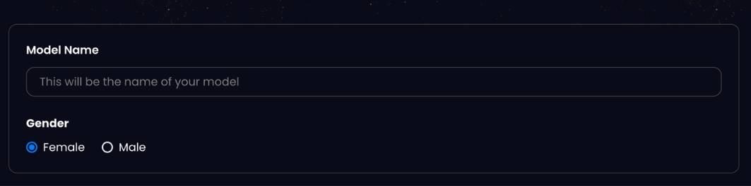 step4 - select model name and gender