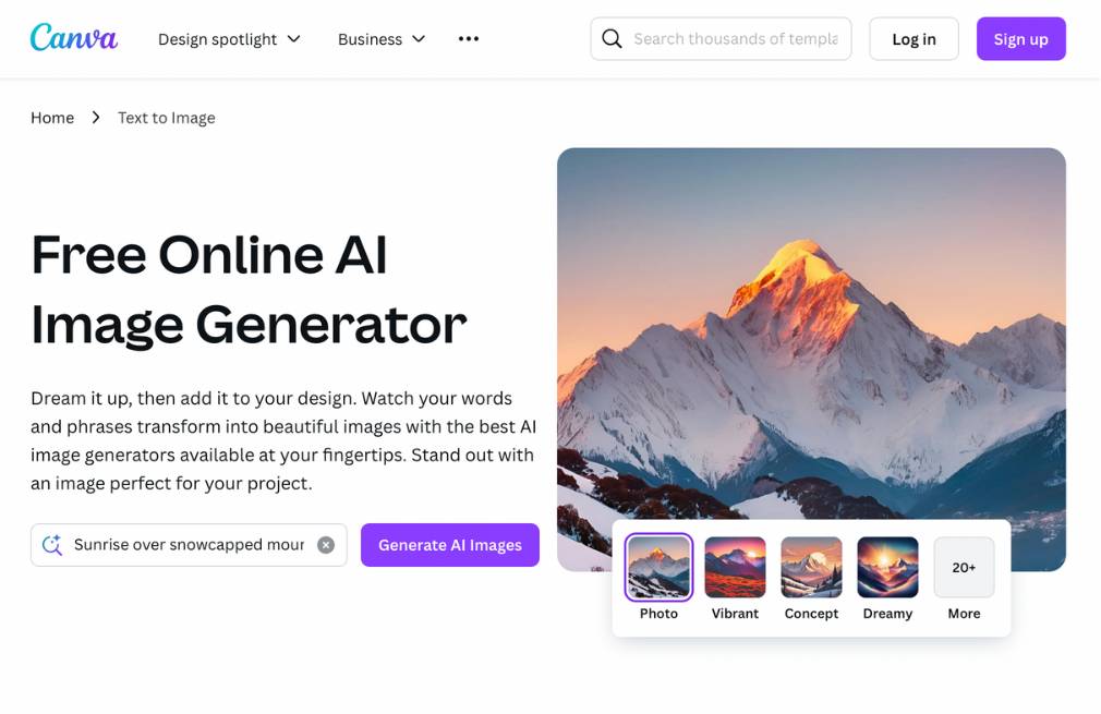 canva ai image generator