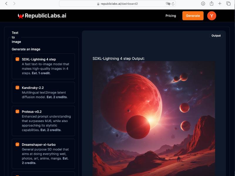 republiclabs generate image