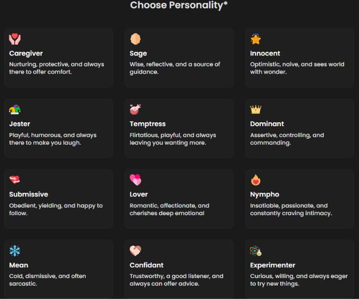 step5 - choose personality