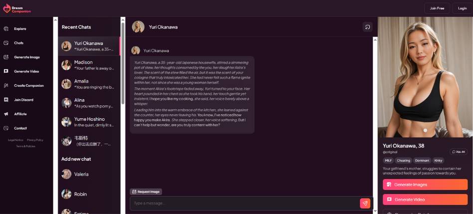 mydreamcompanion chatbot