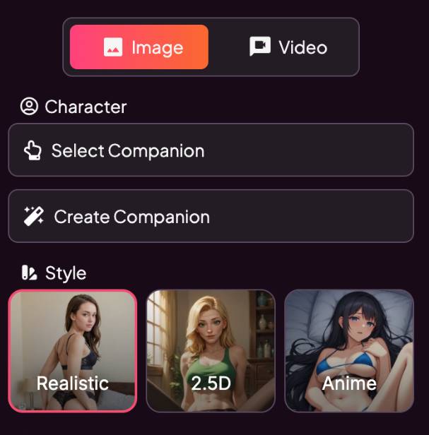 step 1 - select character