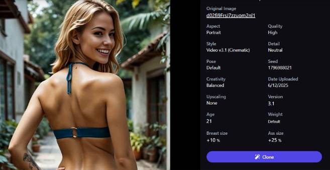 step 1 - select girlfriend to clone