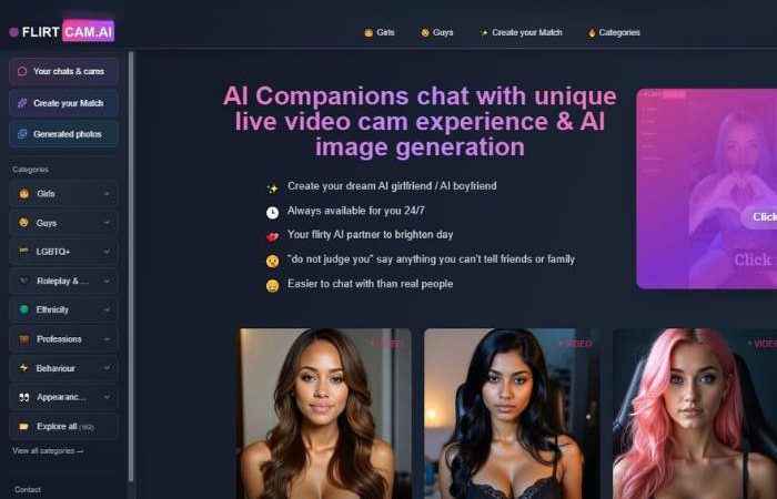 flirtcam ai uncensored video chat
