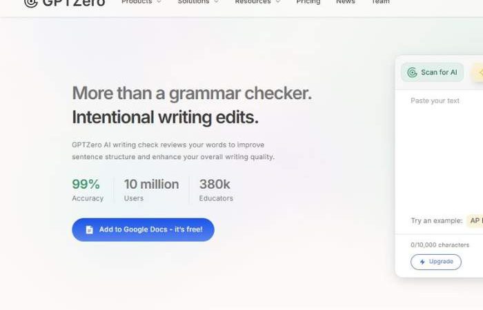 gptzero grammar checker
