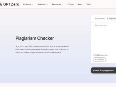 gptzero plagiarism checker