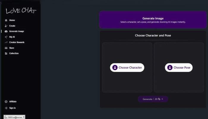 lovechat uncensored image generator