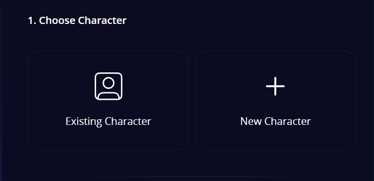 step1 - choose character