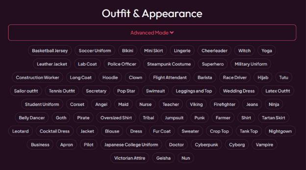 step15 - choose outfit and appearance