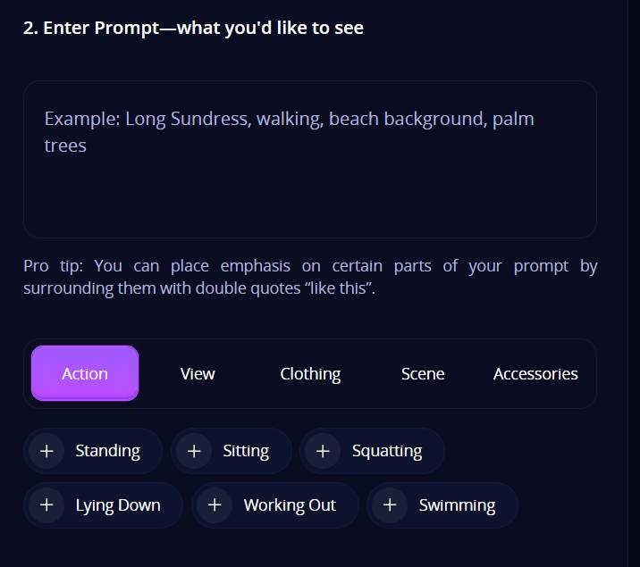 step2 - add prompt and details