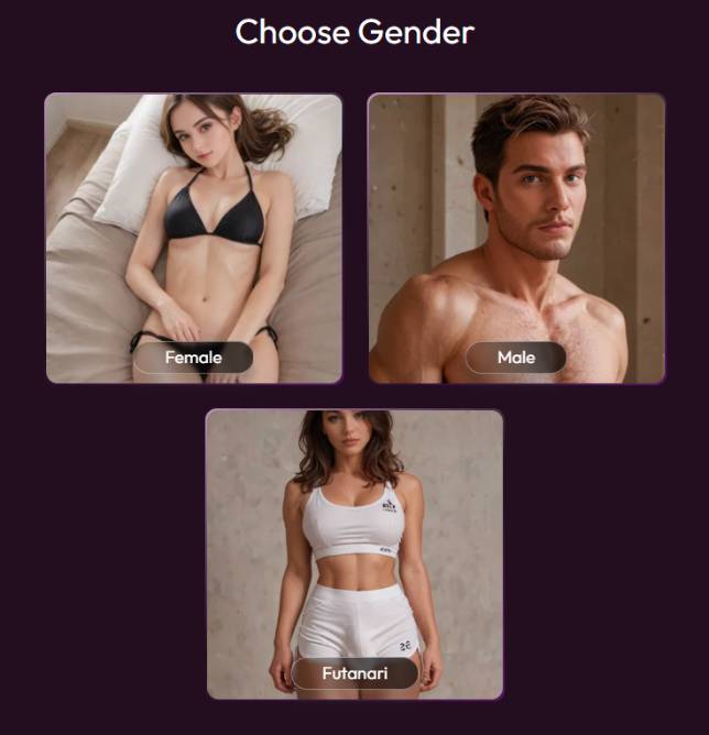 step2 - choose gender