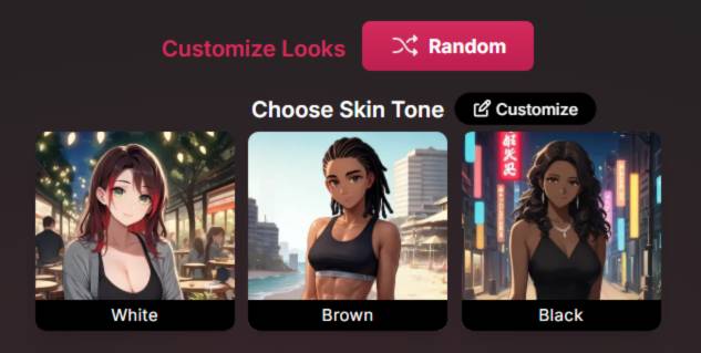 step2 - choose skin tone