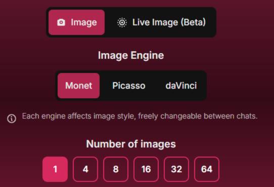step3 - select image type, engine, number of images