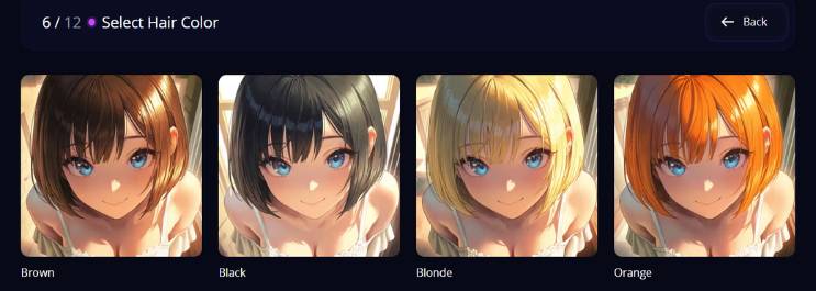step6 - select hair color