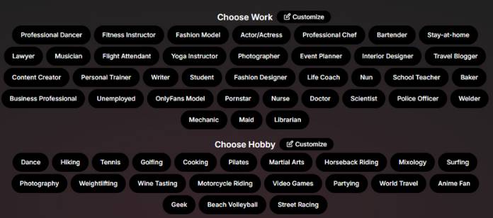 step7 - choose work and hobby