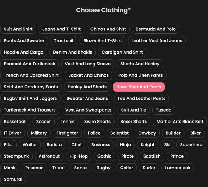 step8 - choose clothing