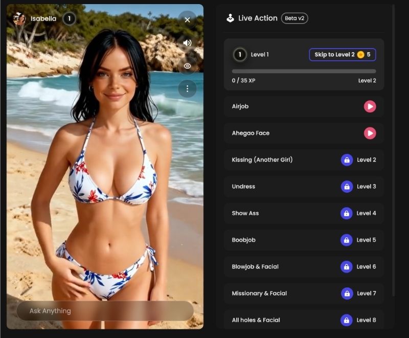 candy ai live action main screen