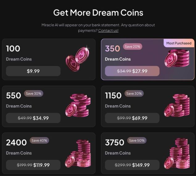 mydreamcompanion coins