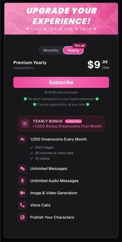 ourdream subscription yearly