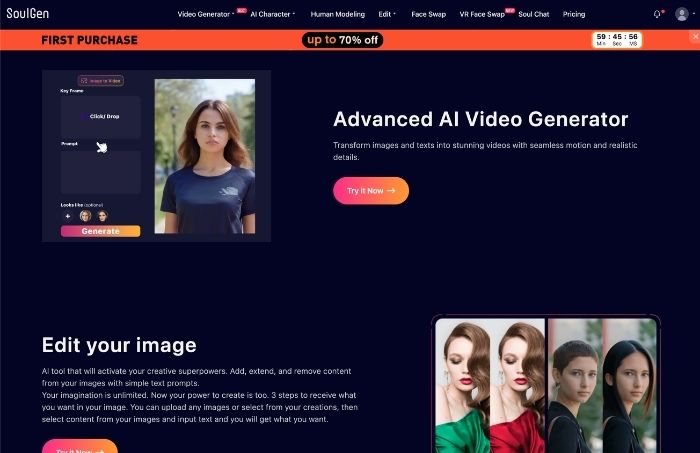 soulgen homepage screenshot
